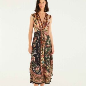 FARM Rio Multicolor Floral Midi Dress NWT